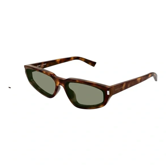 Saint Laurent Brown Tortoise Sunglasses - Picture 3 of 4